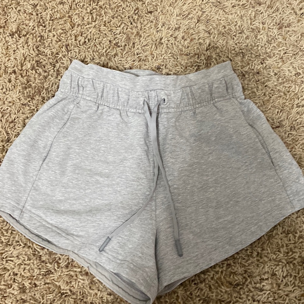 lululemon, grey, cotton, size 0 shorts